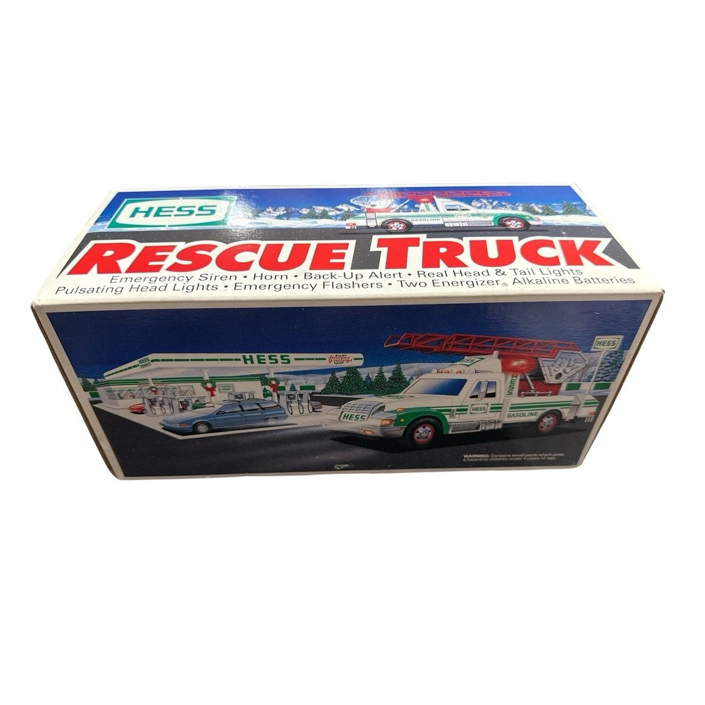 Hess Oil Company 1994 Rescue Truck Toy Model Vintage-New in Box- Lights & Sounds